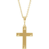 14K Yellow Cross 20" Necklace - Siddiqui Jewelers