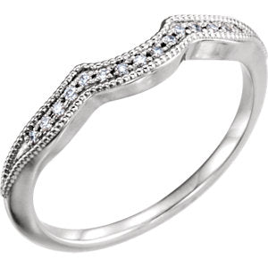 Platinum .06 CTW Diamond Matching Band - Siddiqui Jewelers