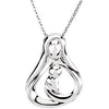 Sterling Silver 1 Child Mother's Embrace 18" Necklace - Siddiqui Jewelers
