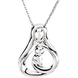 Sterling Silver 1 Child Mother's Embrace 18" Necklace - Siddiqui Jewelers