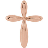 14K Rose 14.65x11.2 mm Cross Pendant - Siddiqui Jewelers