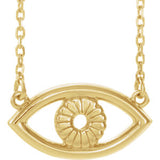 14K Yellow Evil Eye 18" Necklace - Siddiqui Jewelers