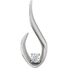 14K White 1/4 CTW Diamond Freeform Pendant - Siddiqui Jewelers