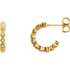 14K Yellow 1/10 CTW Diamond J-Hoop Earring - Siddiqui Jewelers
