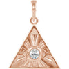 14K Rose 1/10 CTW Diamond Eye of Providence Pendant - Siddiqui Jewelers