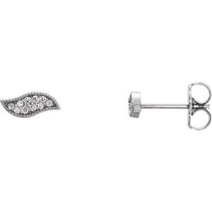 Sterling Silver .07 CTW Diamond Earrings - Siddiqui Jewelers