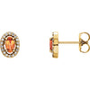 14K Yellow Citrine & 1/10 CTW Diamond Earrings - Siddiqui Jewelers