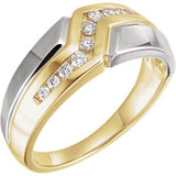 14K Yellow/White 1/3 CTW Diamond Band - Siddiqui Jewelers