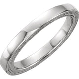Platinum Matching Band Size 6.5 - Siddiqui Jewelers