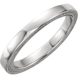 Platinum Matching Band Size 5 - Siddiqui Jewelers