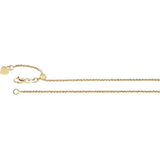 14K Yellow 1.4 mm Adjustable Fashion 22" Chain - Siddiqui Jewelers