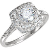 10K White 1 CTW Diamond Sculptural-Inspired Engagement Ring - Siddiqui Jewelers