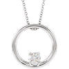14K White 5/8 CTW Lab-Grown Diamond 18" Necklace - Siddiqui Jewelers