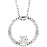 14K White 5/8 CTW Lab-Grown Diamond 18" Necklace - Siddiqui Jewelers