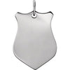 Sterling Silver 23.1x14.3 mm Shield Pendant - Siddiqui Jewelers