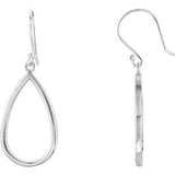 Sterling Silver Pear Shaped Earrings - Siddiqui Jewelers