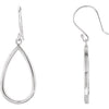 14K White Pear Shaped Earrings - Siddiqui Jewelers