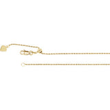 14K Yellow 1 mm Adjustable Rope 22" Chain - Siddiqui Jewelers