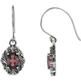 Sterling Silver Rhodolite Garnet Earrings - Siddiqui Jewelers