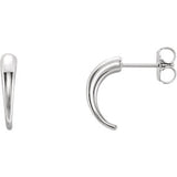 Sterling Silver J-Hoop Earrings - Siddiqui Jewelers