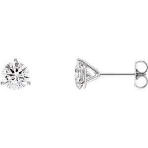 14K White 1 9/10 CTW Lab-Grown Diamond Stud Earrings - Siddiqui Jewelers