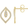14K Yellow 1/4 CTW Diamond Teardrop Earrings - Siddiqui Jewelers