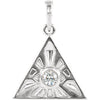 14K White 1/10 CTW Diamond Eye of Providence Pendant - Siddiqui Jewelers