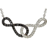 1/5 CTW Black & White Diamond Infinity-Inspired 16" Necklace - Siddiqui Jewelers