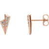 14K Rose 1/6 CTW Diamond Geometric Earrings - Siddiqui Jewelers