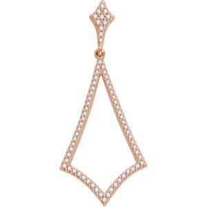14K Rose 1/4 CTW Diamond Pendant - Siddiqui Jewelers