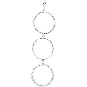 Triple Circle Shaped Dangle Pendant - Siddiqui Jewelers