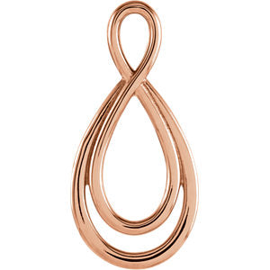 14K Rose 22x11 mm Infinity-Inspired Pendant - Siddiqui Jewelers