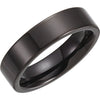 Black PVD Tungsten 6 mm Flat Band Size 8 - Siddiqui Jewelers