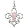 Sterling Silver 21.3X16.8 mm Pink Pourri Charm/Pendant - Siddiqui Jewelers